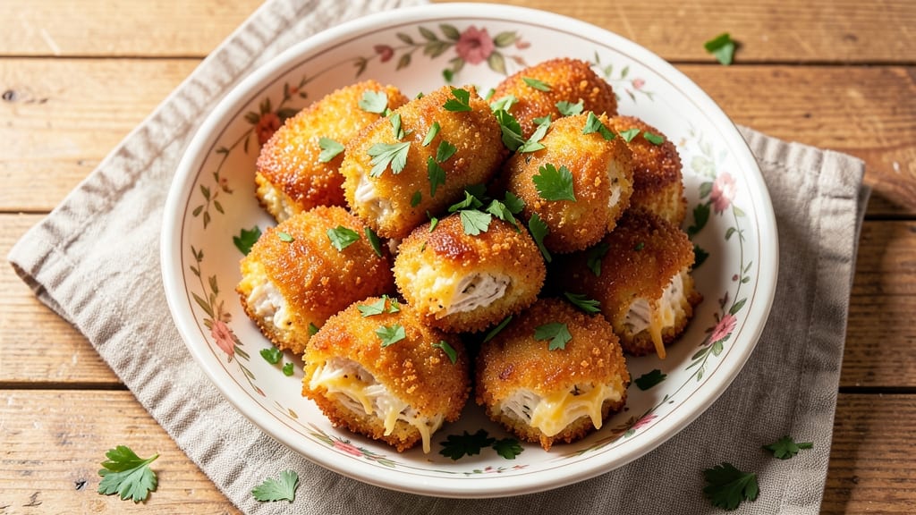 Betty Crocker Chicken Croquettes Recipe: Crispy Herb Crown Over Melty Pull-Apart Cheese Swirls