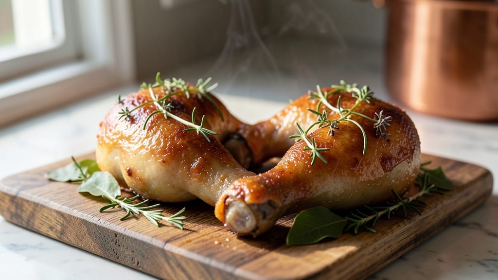 Boiled Chicken Legs Recipe: Juicy Moist Meat with Golden Skin