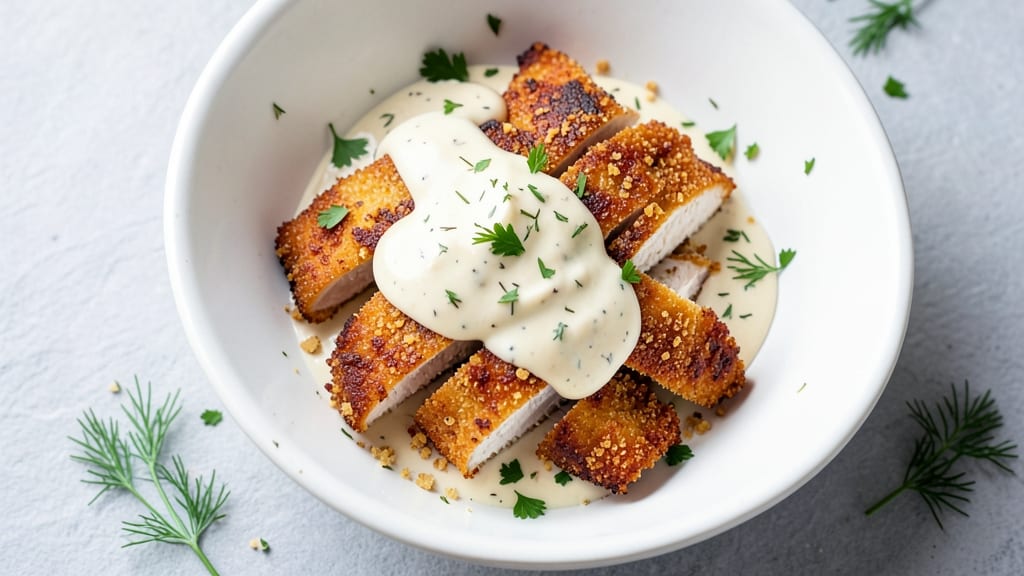 Chili's Monterey Chicken Copycat Recipe: Crispy Herb Crown Over Gooey Cheddar Pulls