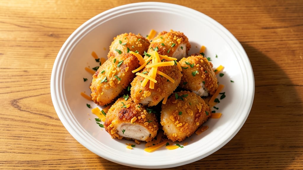 Original Kellogg's Cornflake Chicken Recipe: Crunchy Crown Over Silky Cheese Pulls