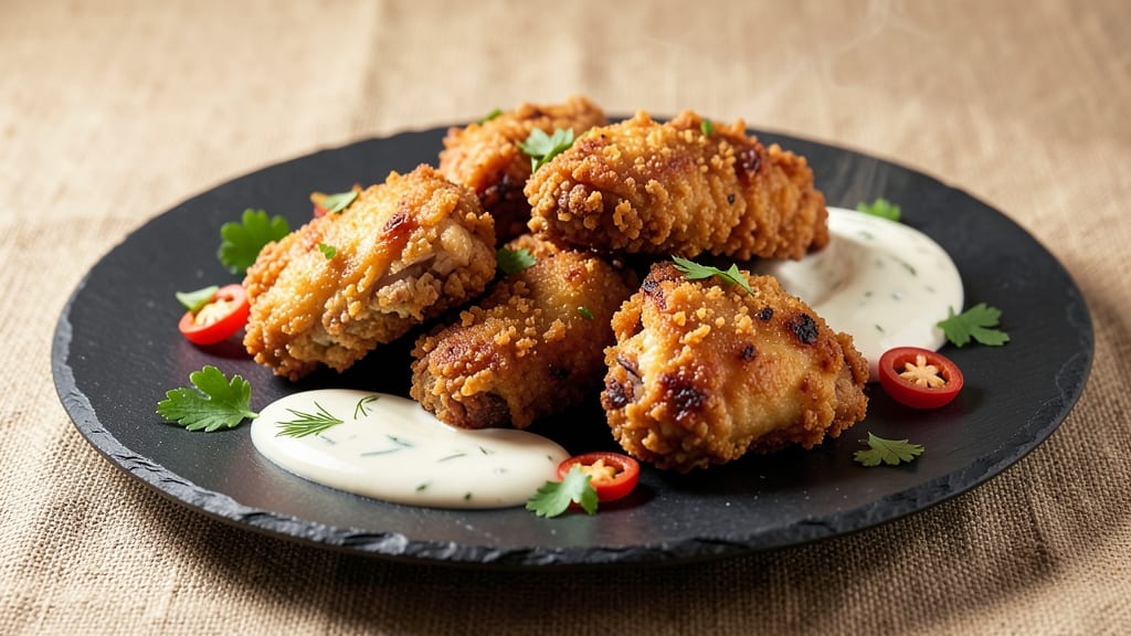 Zaxby's Famous Chicken Recipe: Crispy Herb Crown Over Zesty Swirls